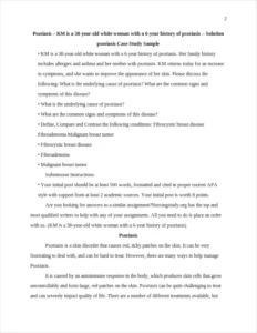 psoriasis Case Study Sample – page 2