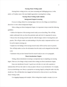 Nursing Thesis Writing – page 2