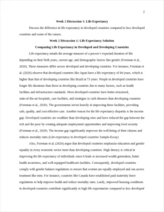 Life-expectancy in developed countries Sample-Essay – page 2