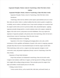 Transferring a Client Who Had a Stroke – page 2