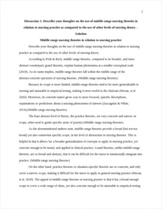 Middle range nursing theories – page 2
