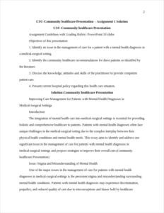 Community healthcare Presentation – page 2