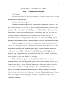 Asthma Control Discussion – page 2