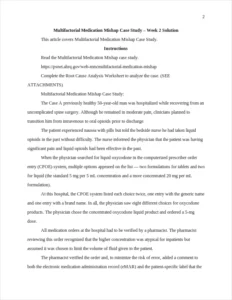 Multifactorial Medication Mishap Case Study – page 2
