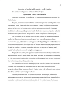 Oppression in America Article Analysis – page 2