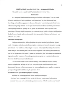 Initial Psychiatric Interview – page 2