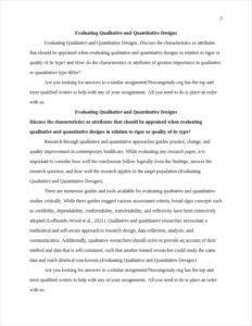 Evaluating Qualitative and Quantitative Designs – page 2