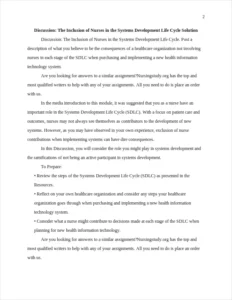 Inclusion of Nurses in the Systems Development Life Cycle – page 2