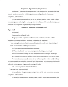 Organismic Psychological Needs – page 2