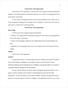 Article Review of BI Opportunity – page 2