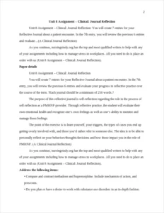 A Clinical Journal Reflection – page 2