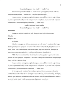 Scarlet Fever Case Study – page 2