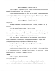 Clinical: SOAP Note – page 2