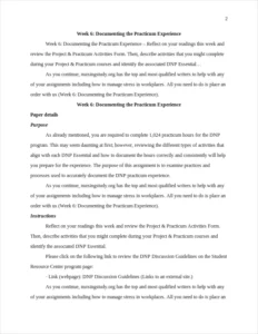 Documenting the Practicum Experience – page 2
