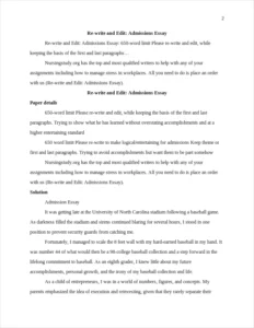 Admissions Essay – page 2