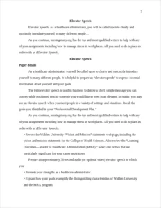 Elevator Speech – page 2