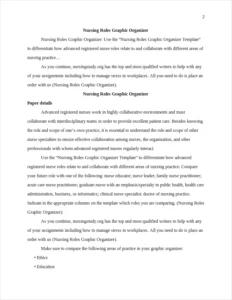 Nursing Roles Graphic Organizer – page 2