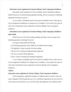 Information System Application for Decision Making – page 2
