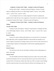 Nursing Article Critique – page 2