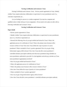 Nursing Certification and Licensure – page 2