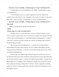 Listening Stages in a Group Counseling Interview – page 2