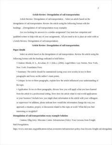 Deregulation of rail transportation essay example – page 2