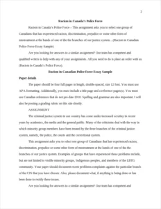 Racism in Canadian Police Force Essay Sample – page 2