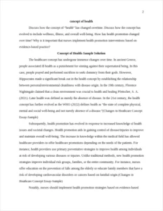 Changes in Heathcare Concept Essay-Sample – page 2