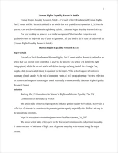 Human Rights Equality Research Essay – page 2