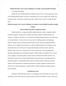 Role of health-education in health-promotion Essay-Example – page 2
