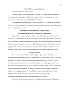 Developmental Markers in a Female-Infant Essay-Sample – page 2