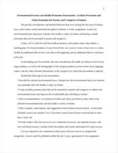 Infant Health Promotion-Essay Example – page 2