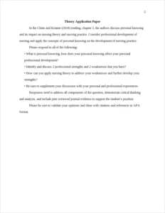 Theory Application Paper – page 2