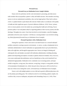 Personal-Essay on Medication Errors Example – page 2