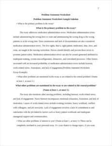 Problem Statement Worksheet Essay-Example – page 2