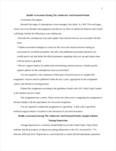 Teenage Depression Essay Example – page 2