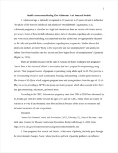Adolescent And Prenatal-Periods Essay-Sample – page 2