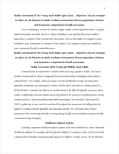 Agewise Health Assessment Essay-Example – page 2