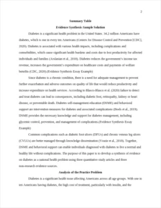 Evidence Synthesis Essay Example – page 2