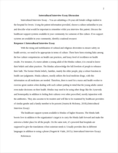 Intercultural Interview Essay – page 2