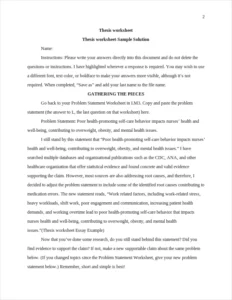 Thesis worksheet Essay Example – page 2