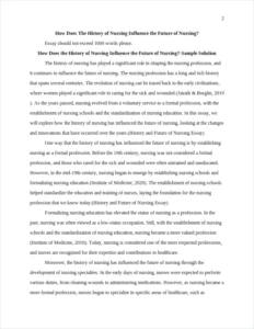 History and Future of Nursing Essay – page 2