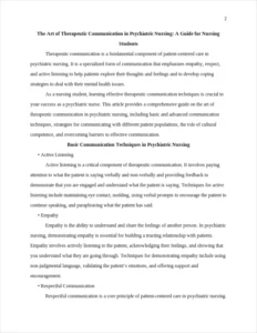 therapeutic communication – page 2