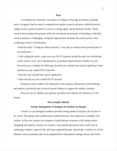 PICOT Questions Essay Sample – page 2