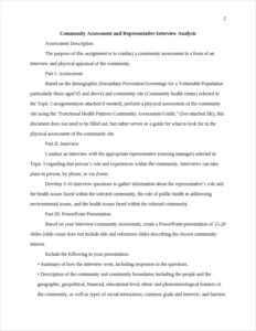 Community Assessment Interview Sample-Essay – page 2