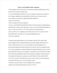 Health-Related Federal Bill Essay-Example – page 2