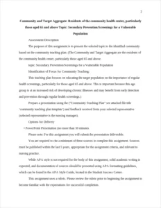 Community Teaching Plan Sample-Essay – page 2