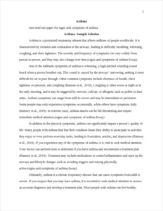 signs-and-symptoms of asthma Essay – page 2