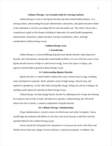 Lithium therapy essay – page 2
