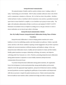 Interprofessional communication Discussion Essay – page 2